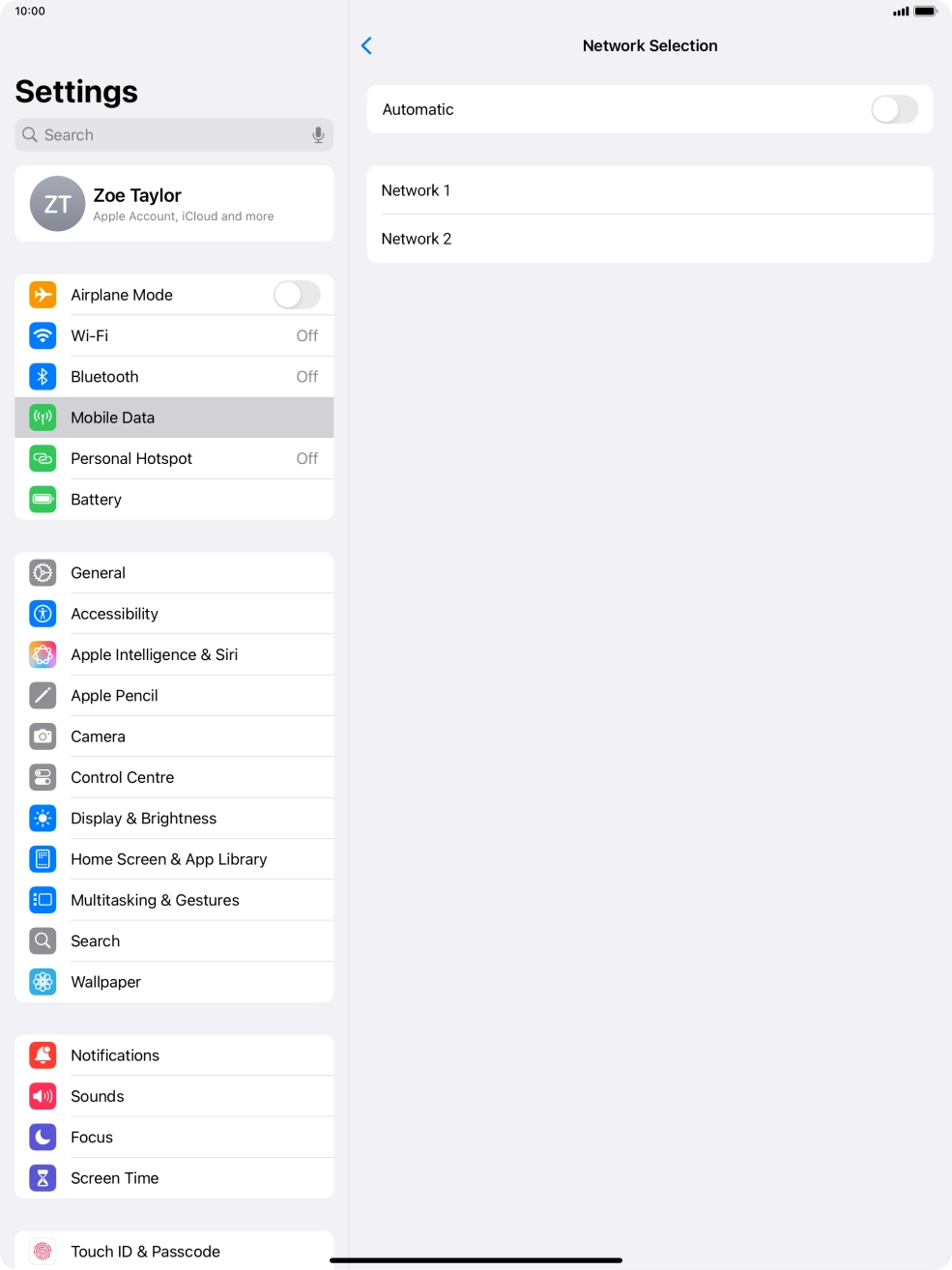 If you turn off the function, press the required network. If you turn off the function, press the required network.