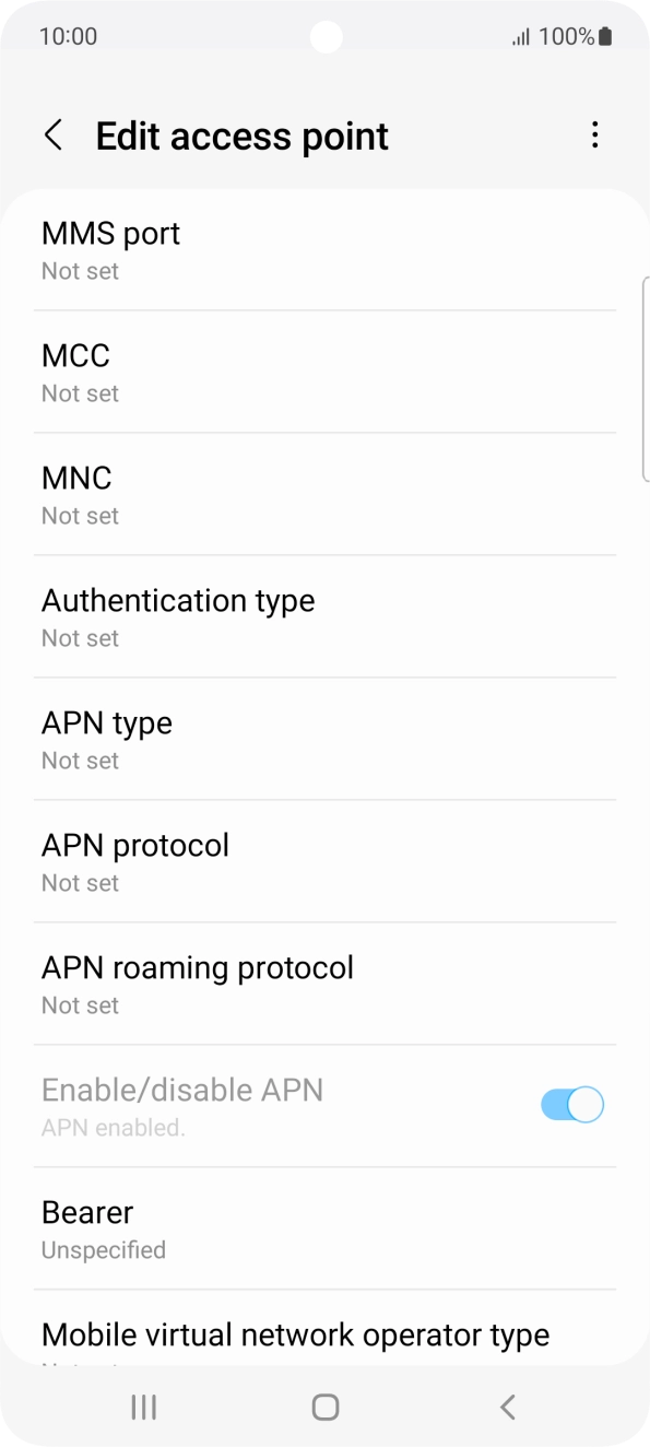 Press MMS port. Press MMS port.