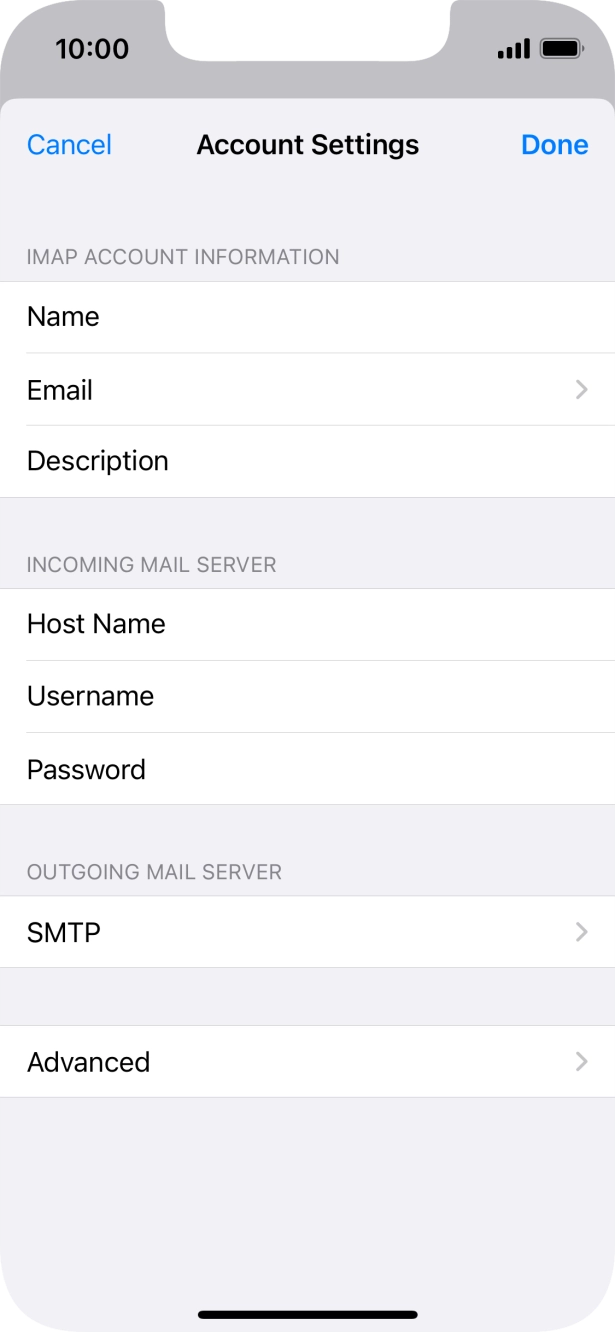 Press SMTP. Press SMTP.