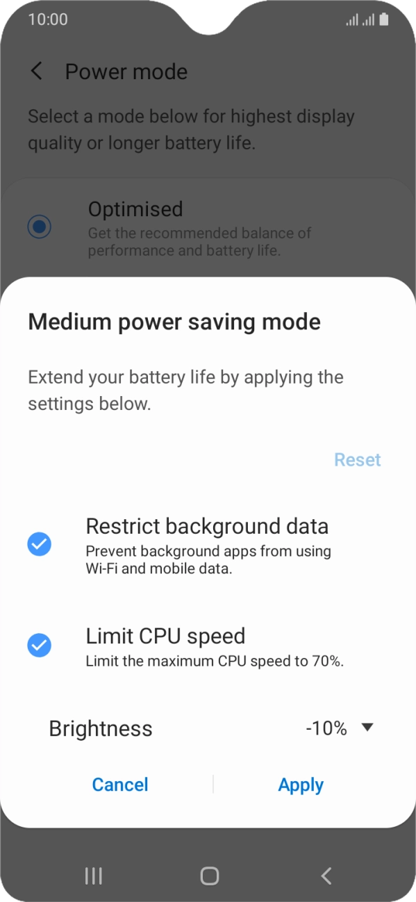 Press Apply to turn on the function. Press Apply to turn on the function.