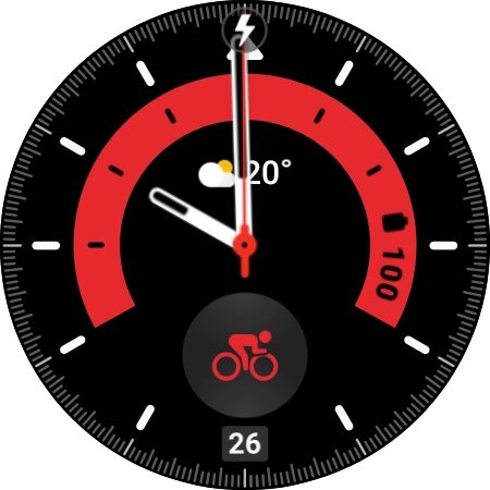 When the battery charging icon is displayed, charging is in progress.