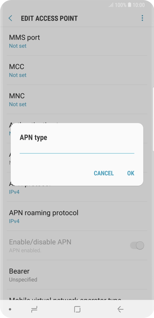 Key in mms and press OK. Key in mms and press OK.