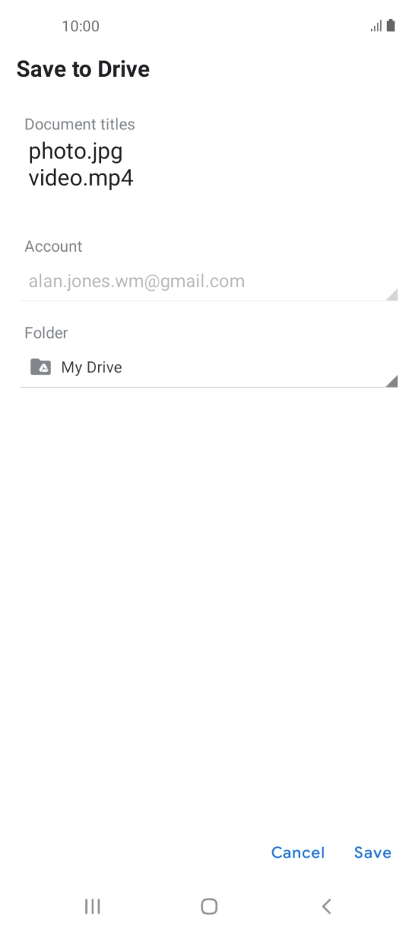 Press the field below 'Folder' and go to the required folder. Press the field below 'Folder' and go to the required folder.