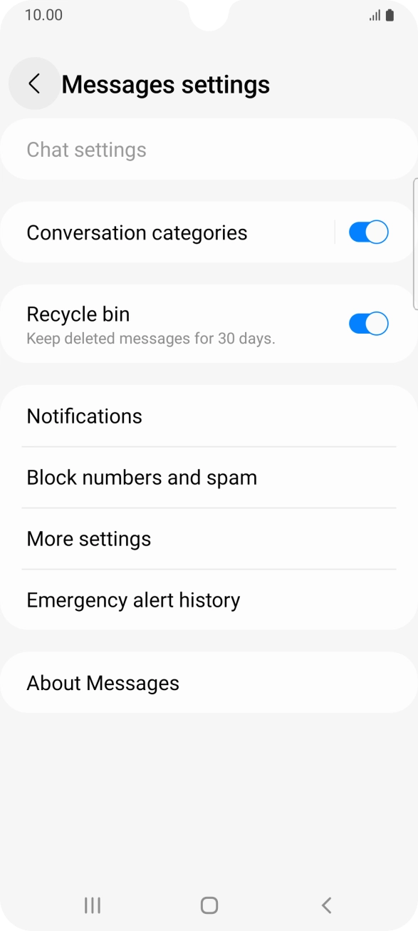 Press More settings. Press More settings.