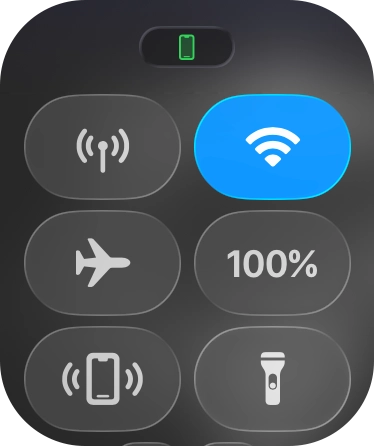 Press the find phone icon to send a signal to your phone.