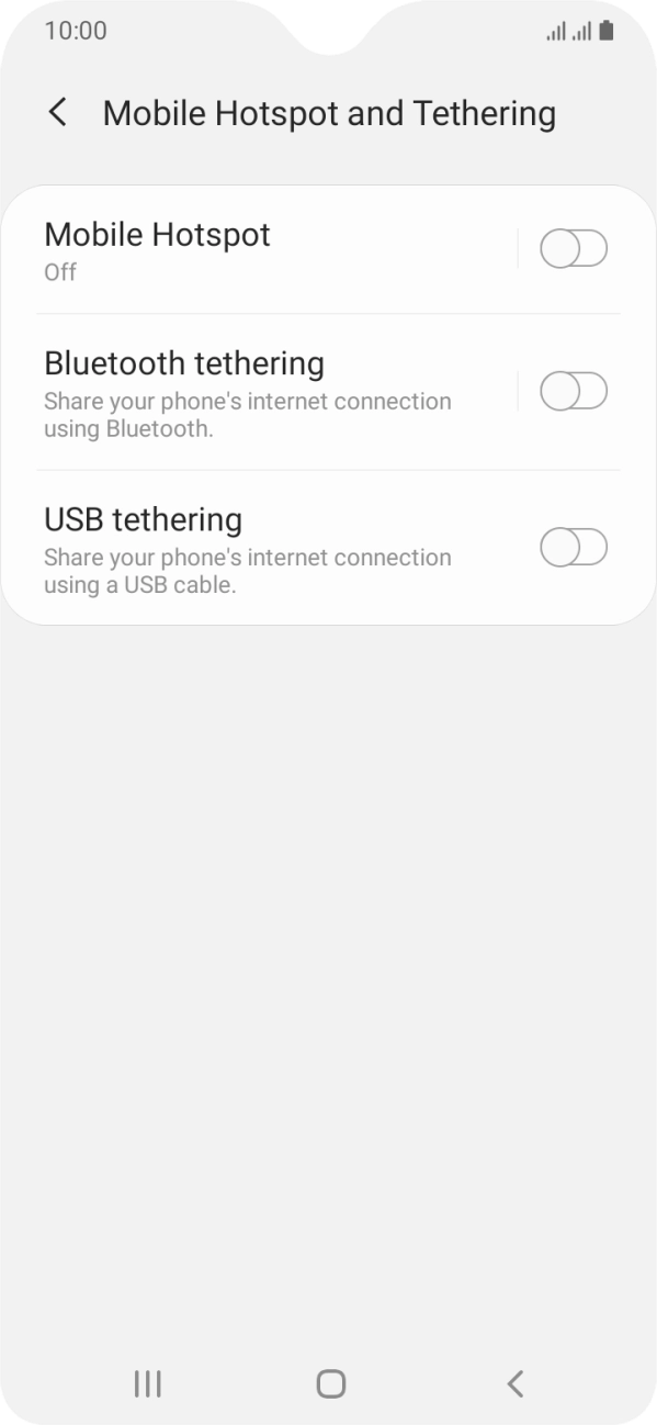 Press Mobile Hotspot. Press Mobile Hotspot.