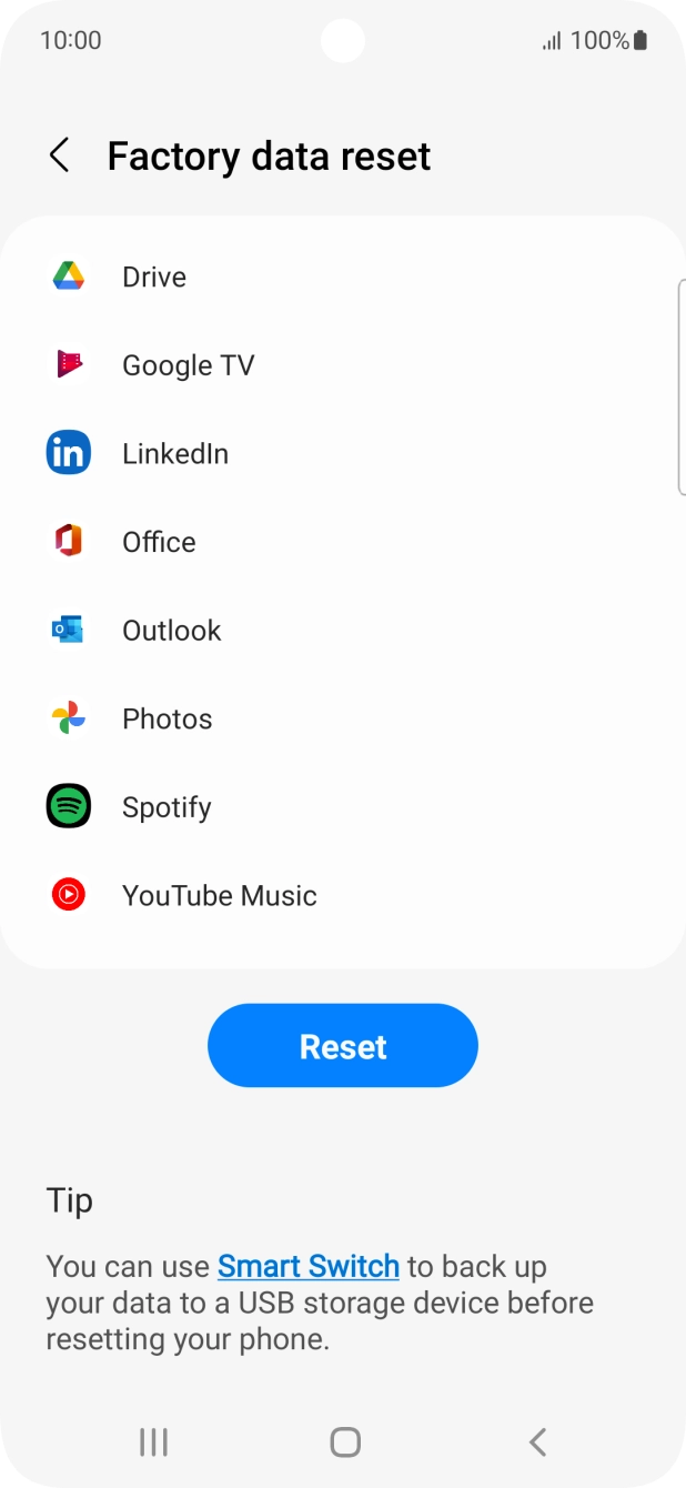 Press Reset.