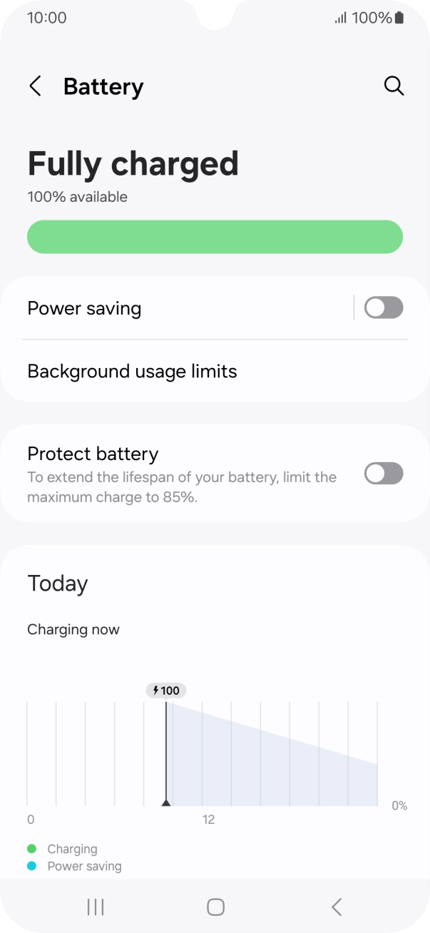 Press Power saving.