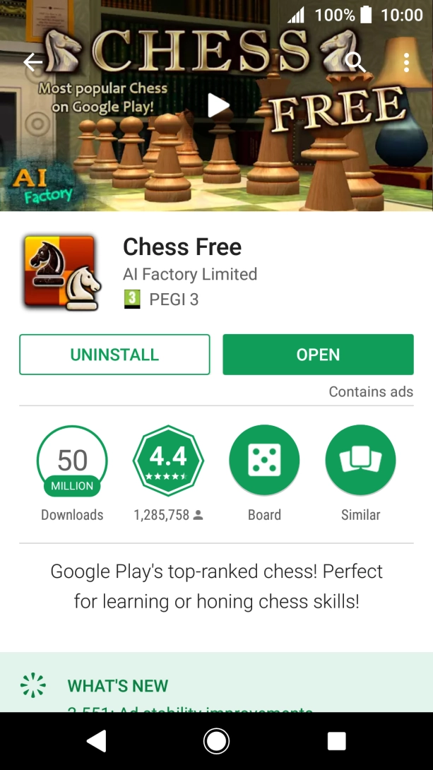 Press UNINSTALL.