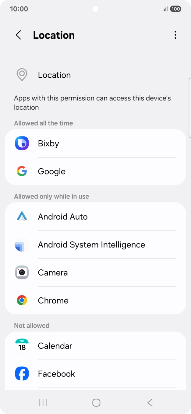 Press the required app.