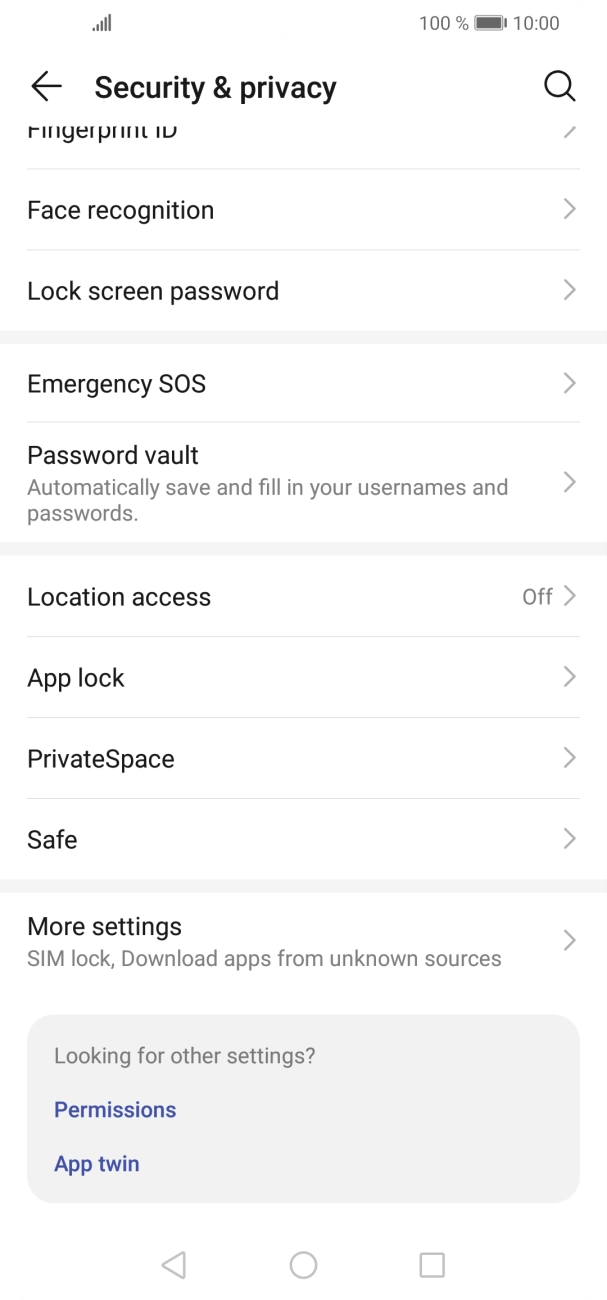 Press More settings.