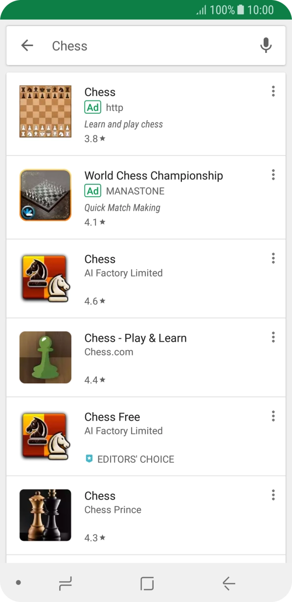 Press the required app. Press the required app.