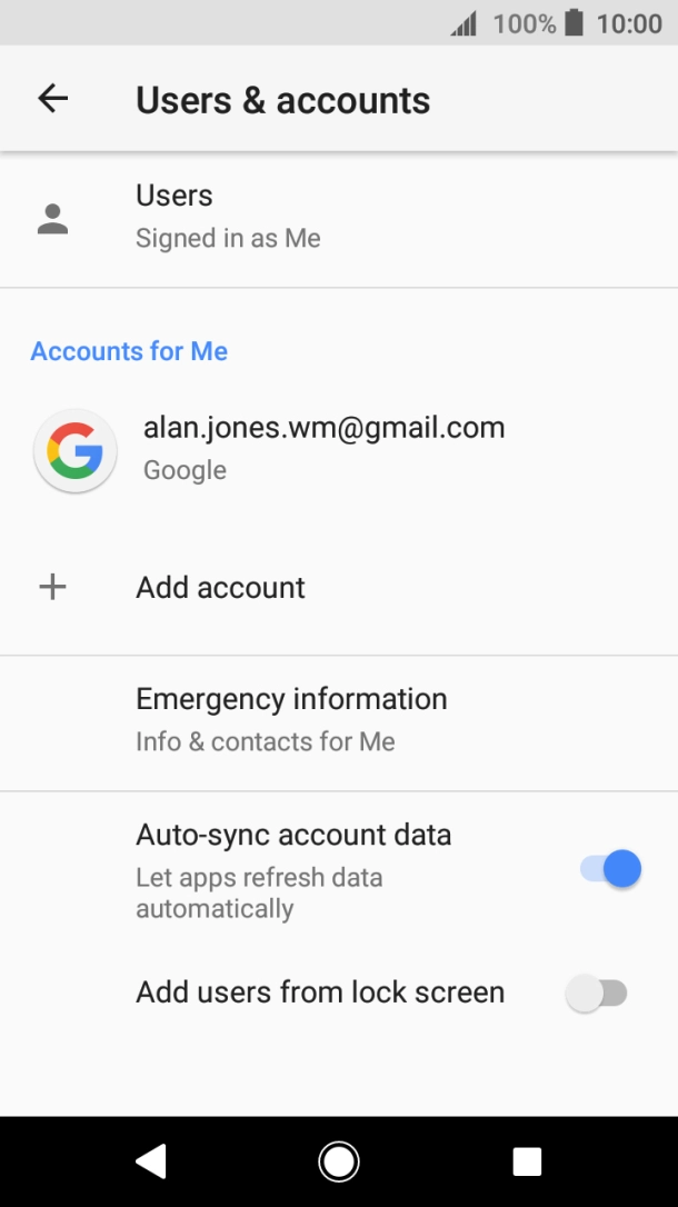 Press the required account. Press the required account.