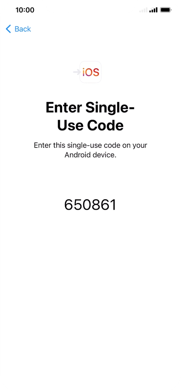 Follow the instructions on the screen and in the 'Move to iOS' app to transfer the content from the Android phone to your phone and set up your phone and prepare it for use.