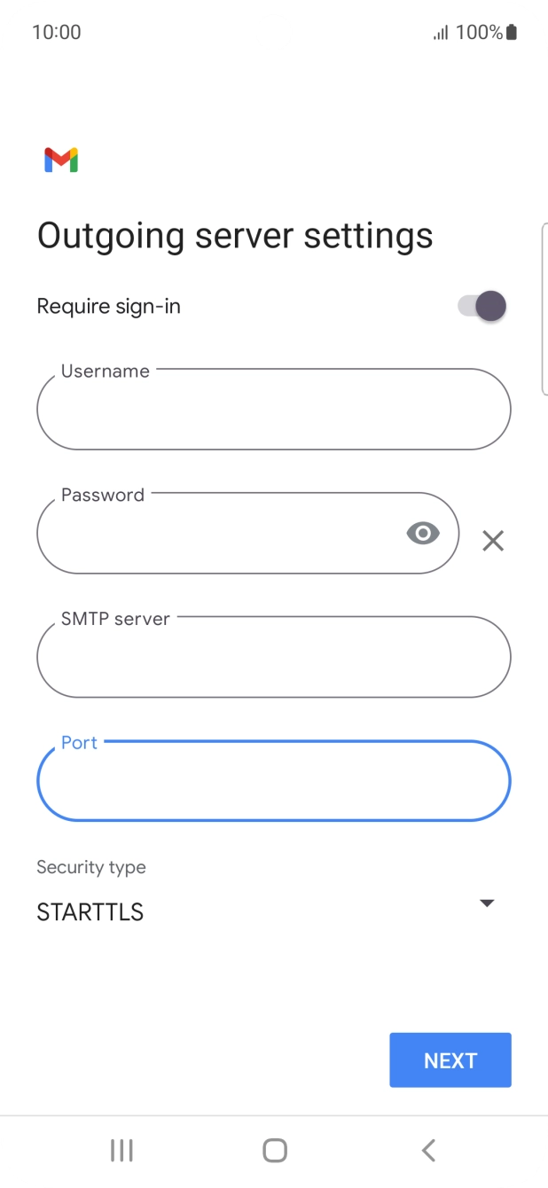 Press the drop down list below 'Security type'. Press the drop down list below 'Security type'.
