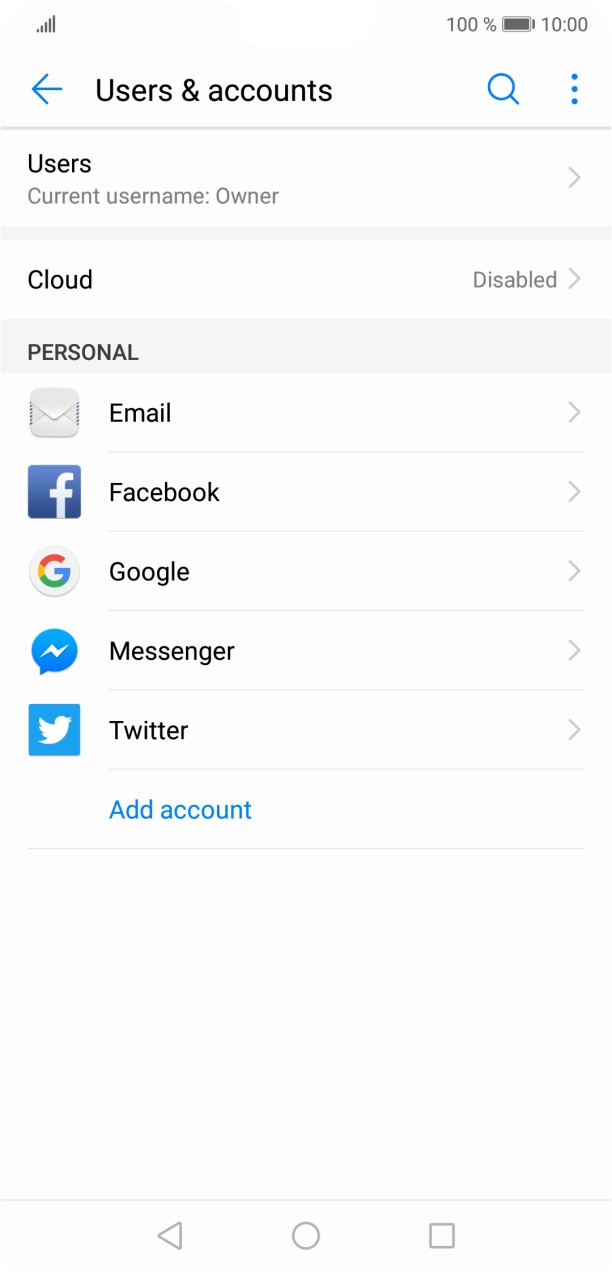 Press the menu icon.