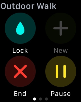 Press End to stop your training activity. Press End to stop your training activity.