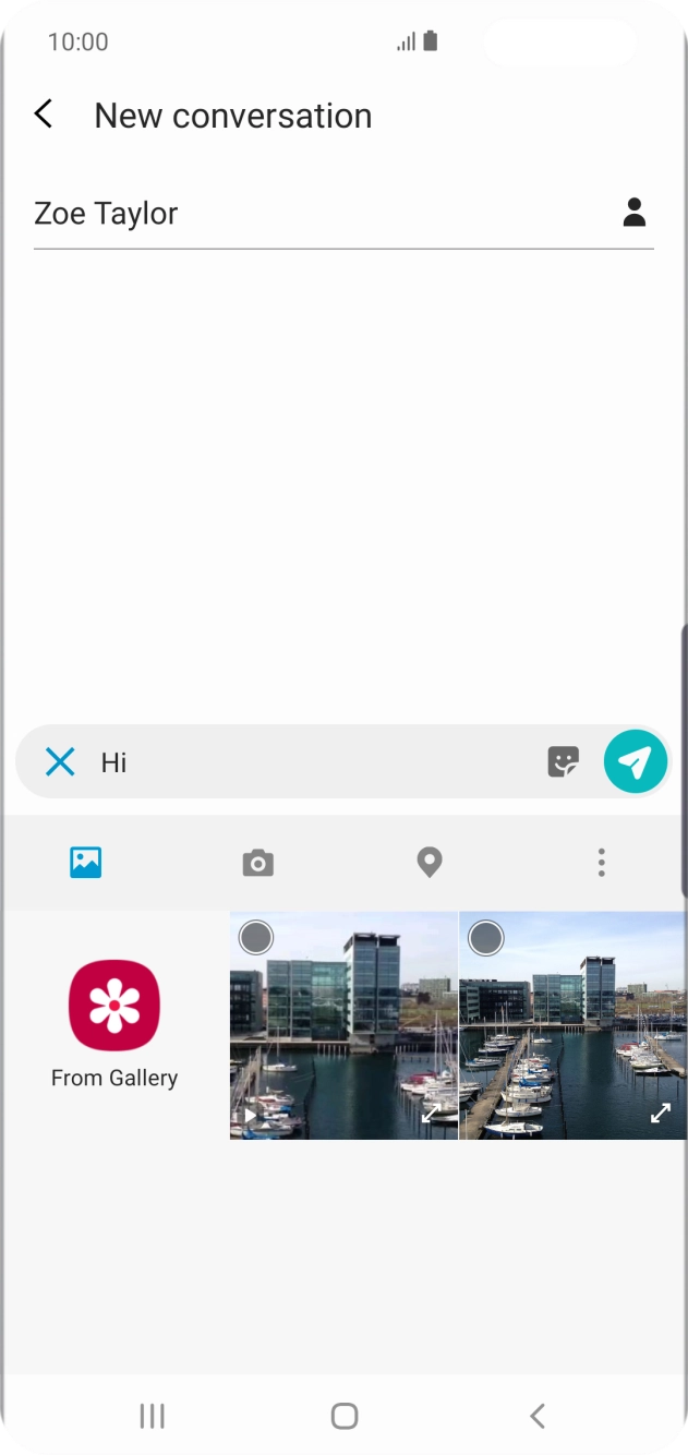 Press the picture icon. Press the picture icon.