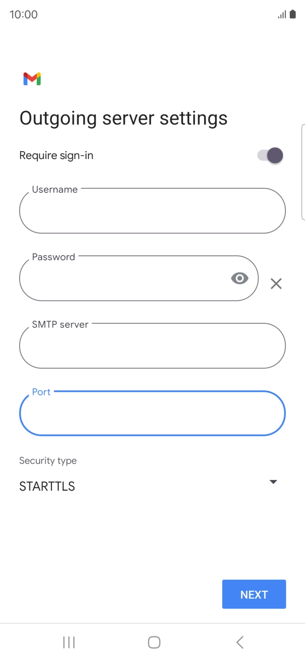Press the drop down list below 'Security type'. Press the drop down list below 'Security type'.