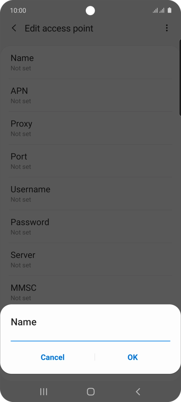 Key in O2 UK Internet and press OK.