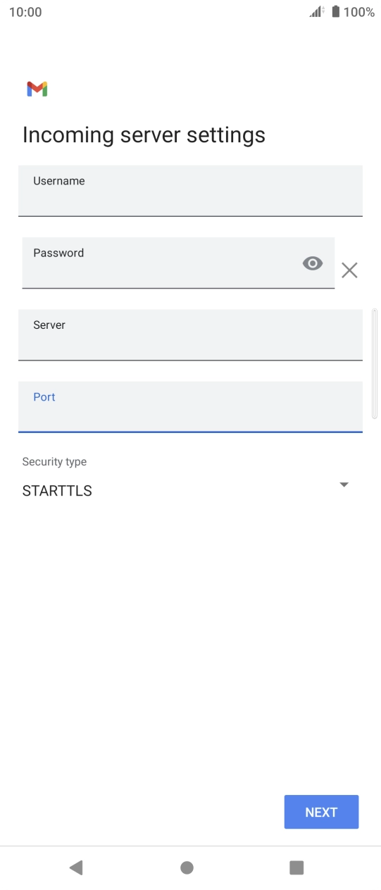 Press the drop down list below 'Security type'. Press the drop down list below 'Security type'.