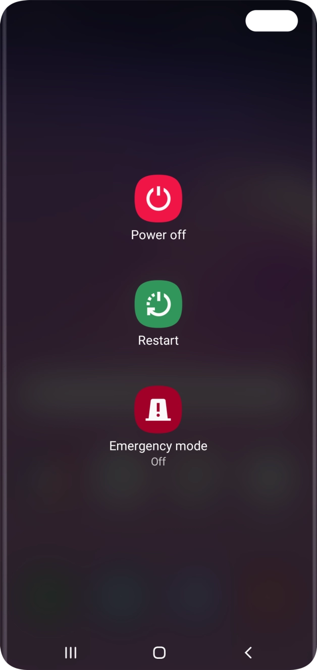 Press Power off.