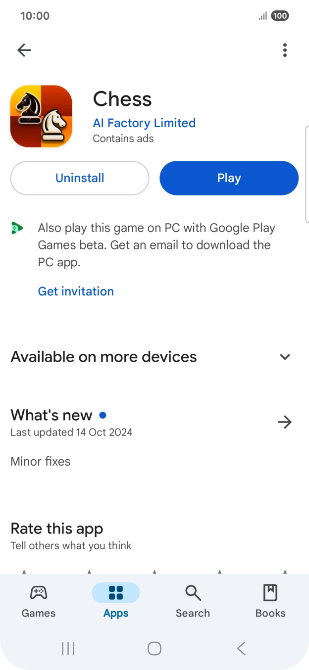 Press Uninstall.