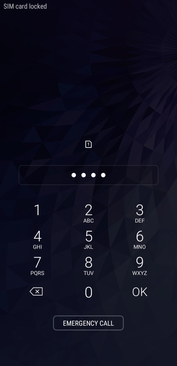 Key in your SIM PIN and press OK. The default SIM PIN is 0000.