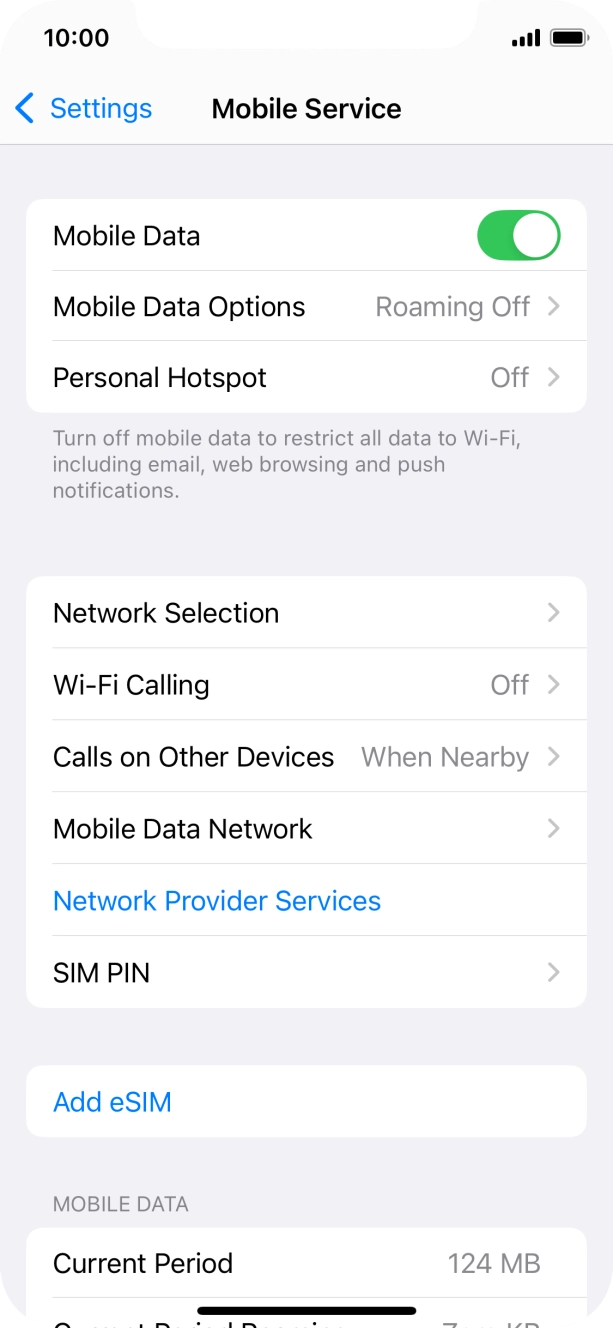 Press Mobile Data Network.