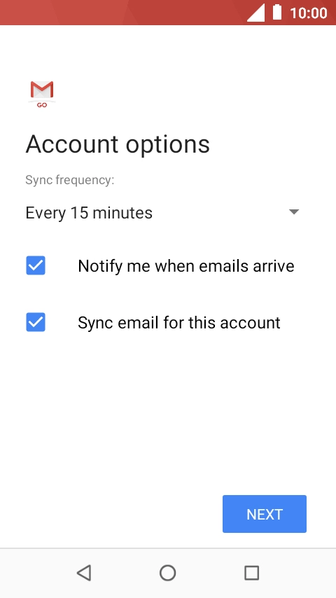 Press the drop down list below 'Sync frequency:'. Press the drop down list below 'Sync frequency:'.