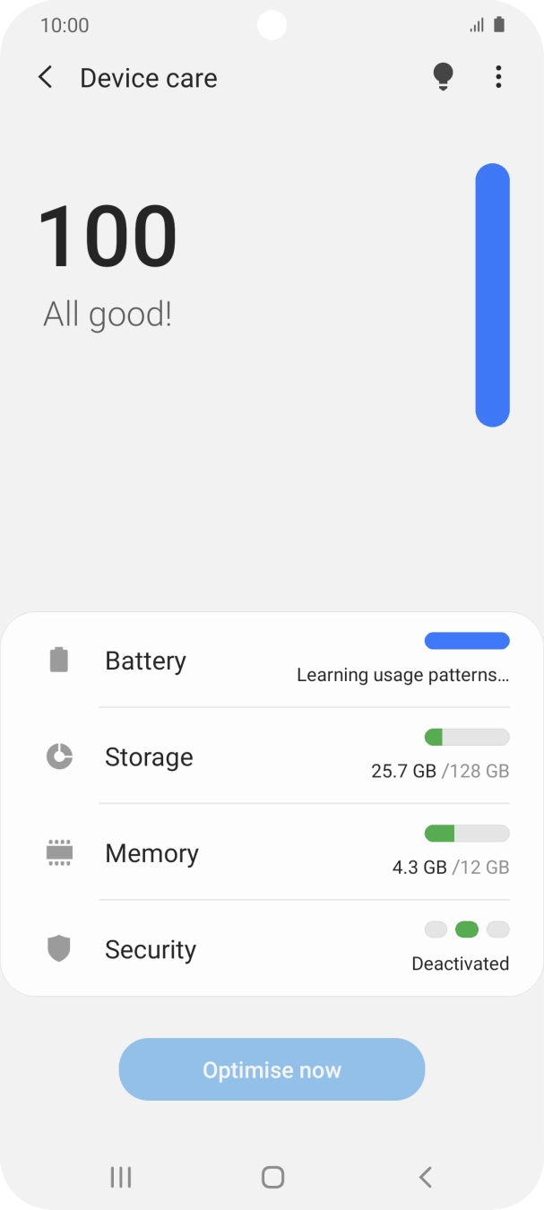 Press Battery.