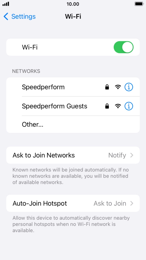 Press the required WiFi network and key in the password for the WiFi network. Press the required WiFi network and key in the password for the WiFi network.