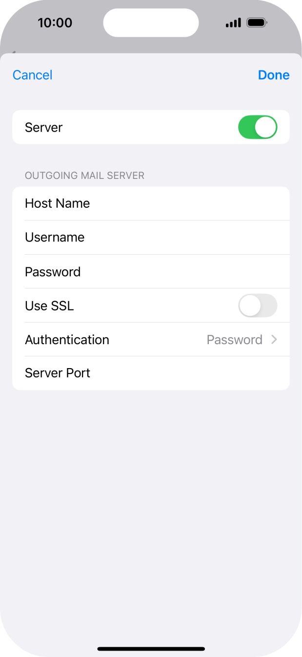 Press the indicator next to 'Use SSL' to turn on the function. Press the indicator next to 'Use SSL' to turn on the function.