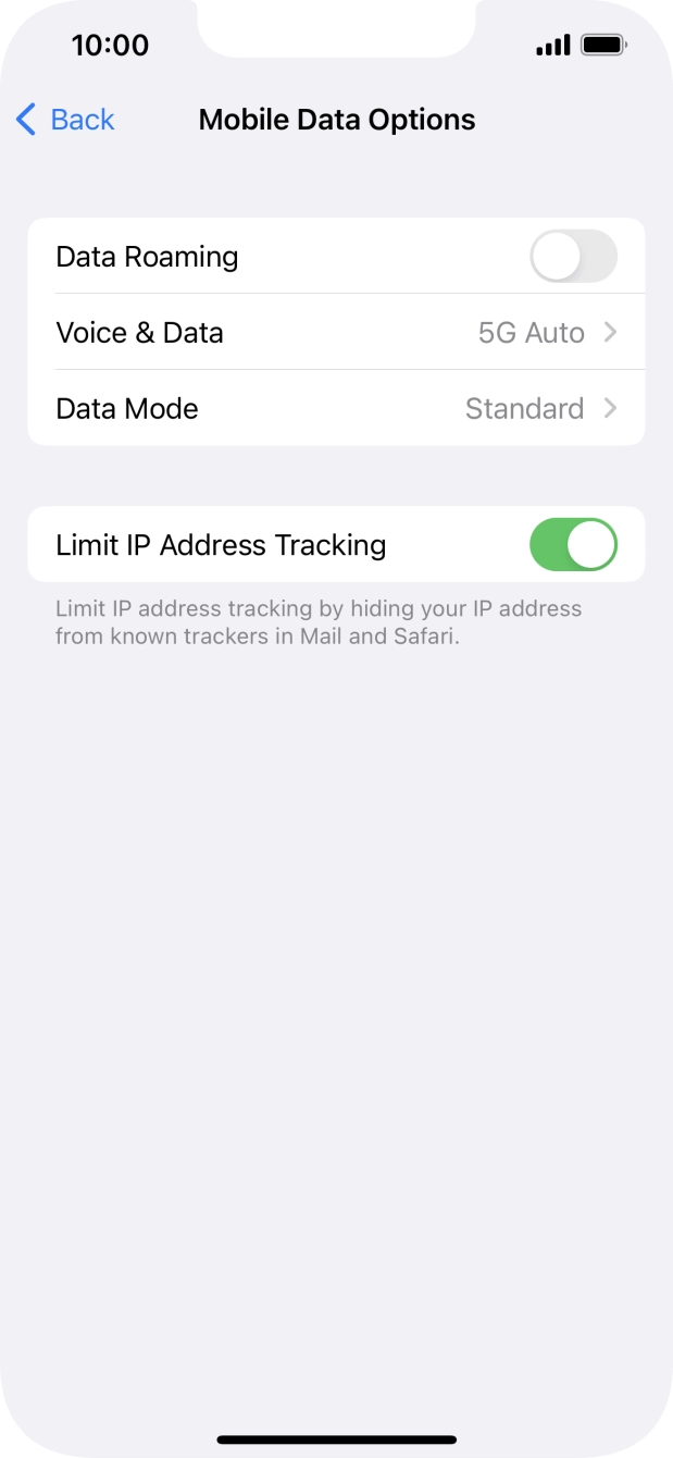 Press Data Mode.