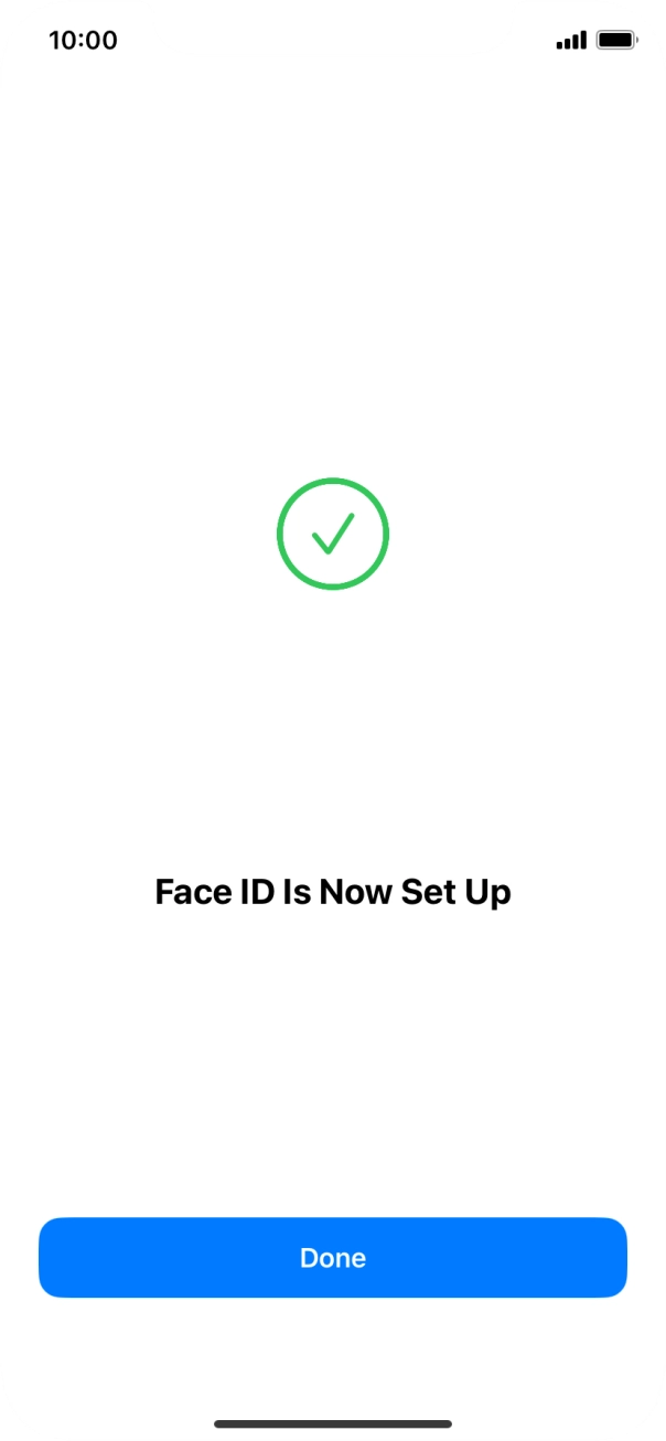 Press Done. If you haven't previously selected a lock code, key in a code of your own choice twice.