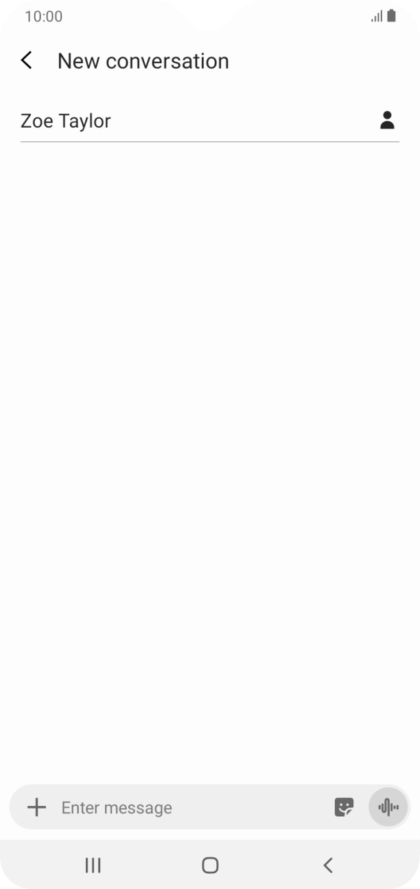 Press the text input field and write the text for your text message. Press the text input field and write the text for your text message.