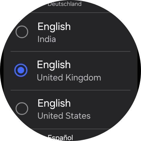 Press the required language.