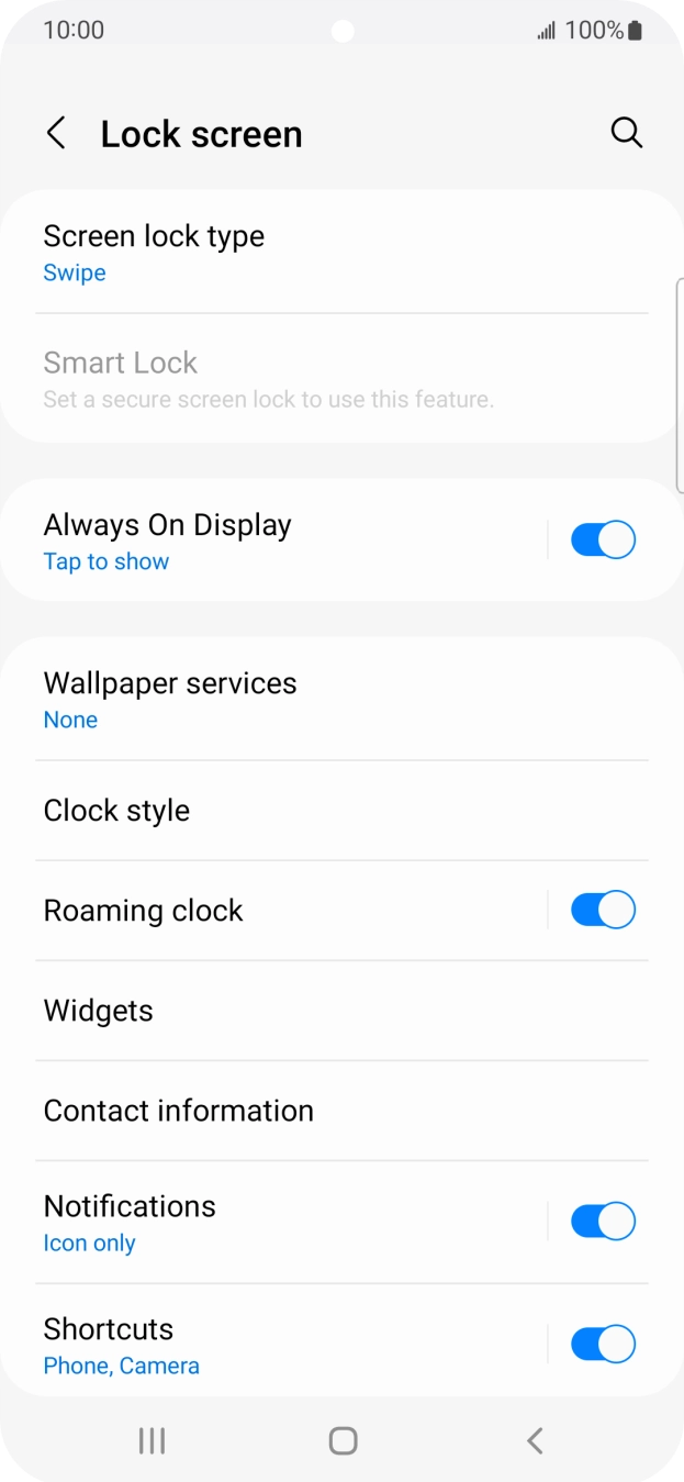 Press Screen lock type. Press Screen lock type.