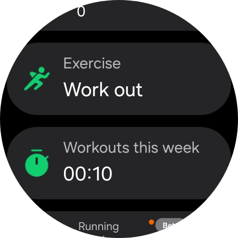 Press Work out.