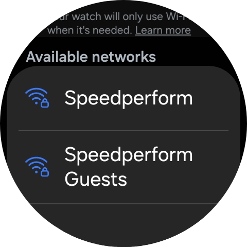 Press the required WiFi network.