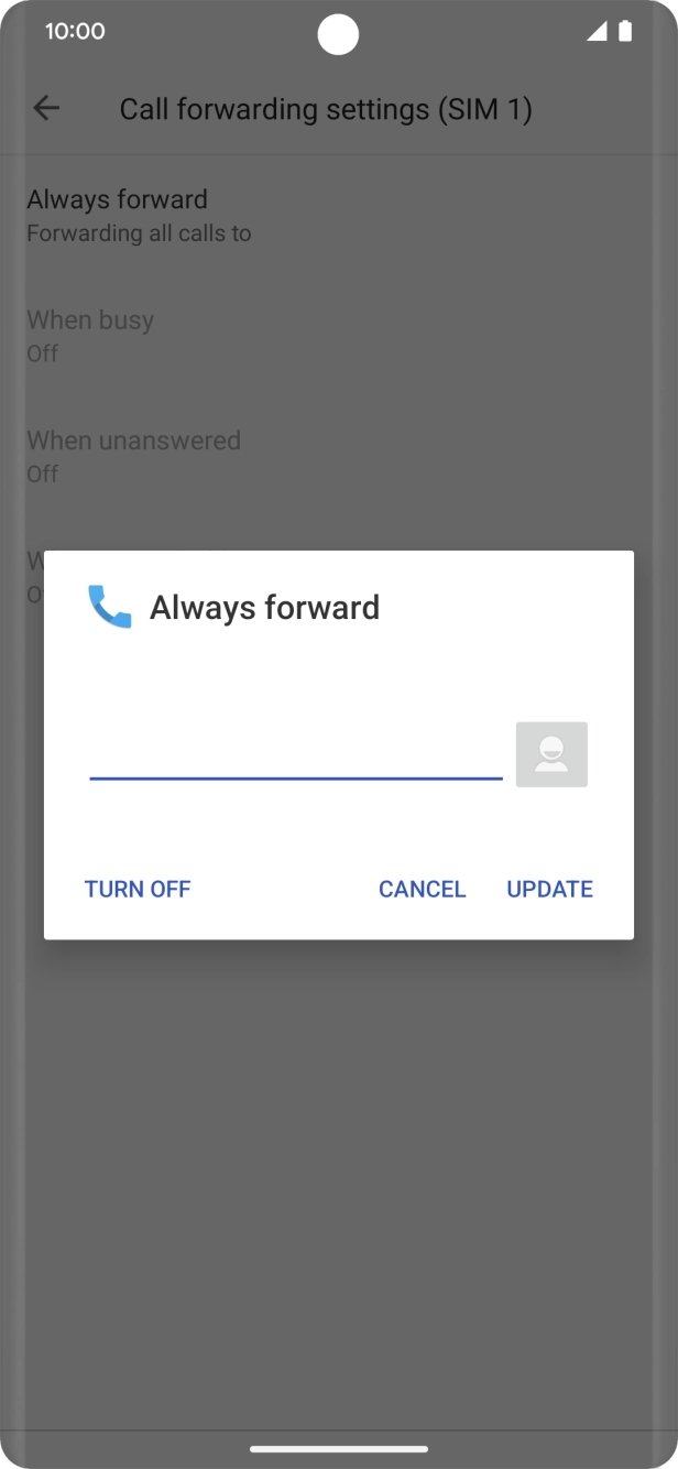 Press TURN OFF.