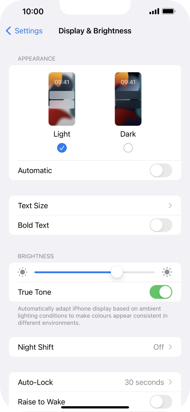 Press Dark.