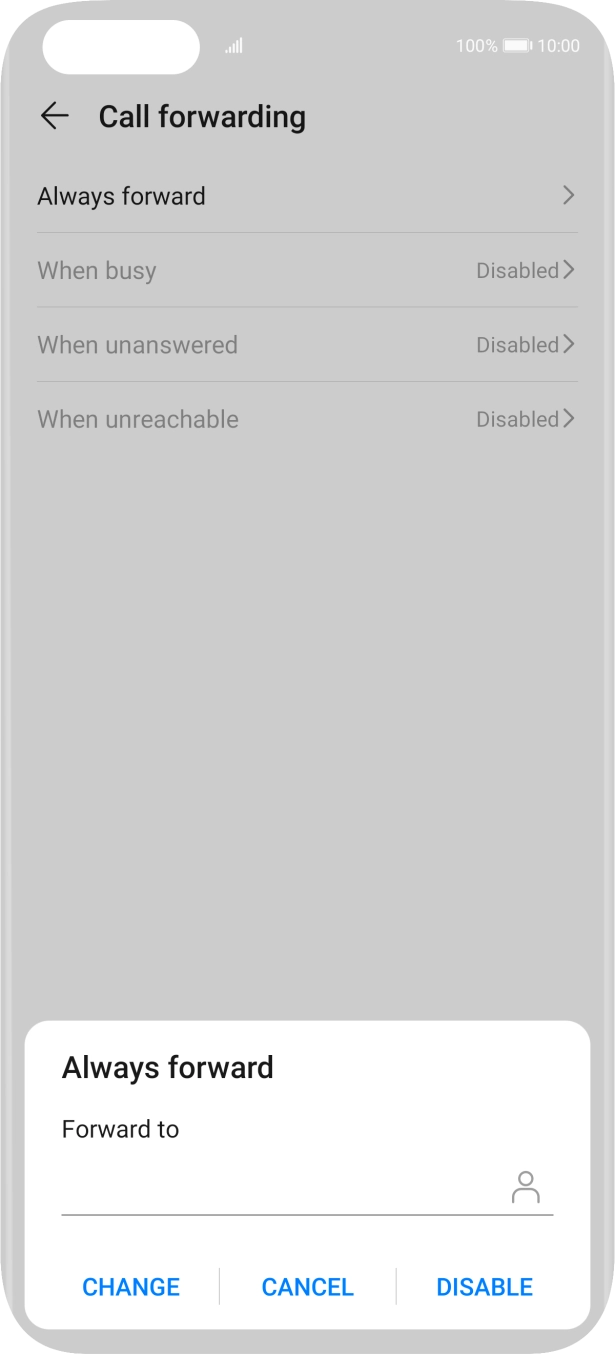 Press DISABLE.