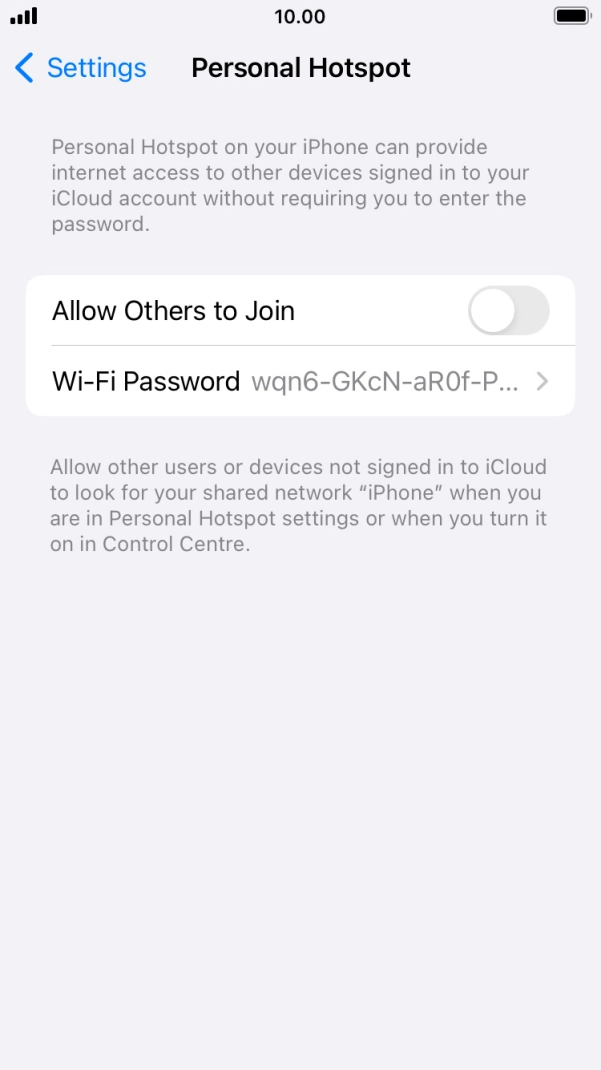 Press Wi-Fi Password and key in the required password. Press Wi-Fi Password and key in the required password.