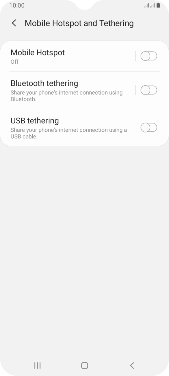 Press Mobile Hotspot. Press Mobile Hotspot.