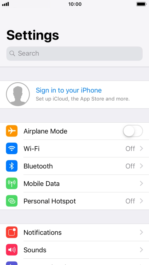 Press Sign in to your iPhone. Press Sign in to your iPhone.