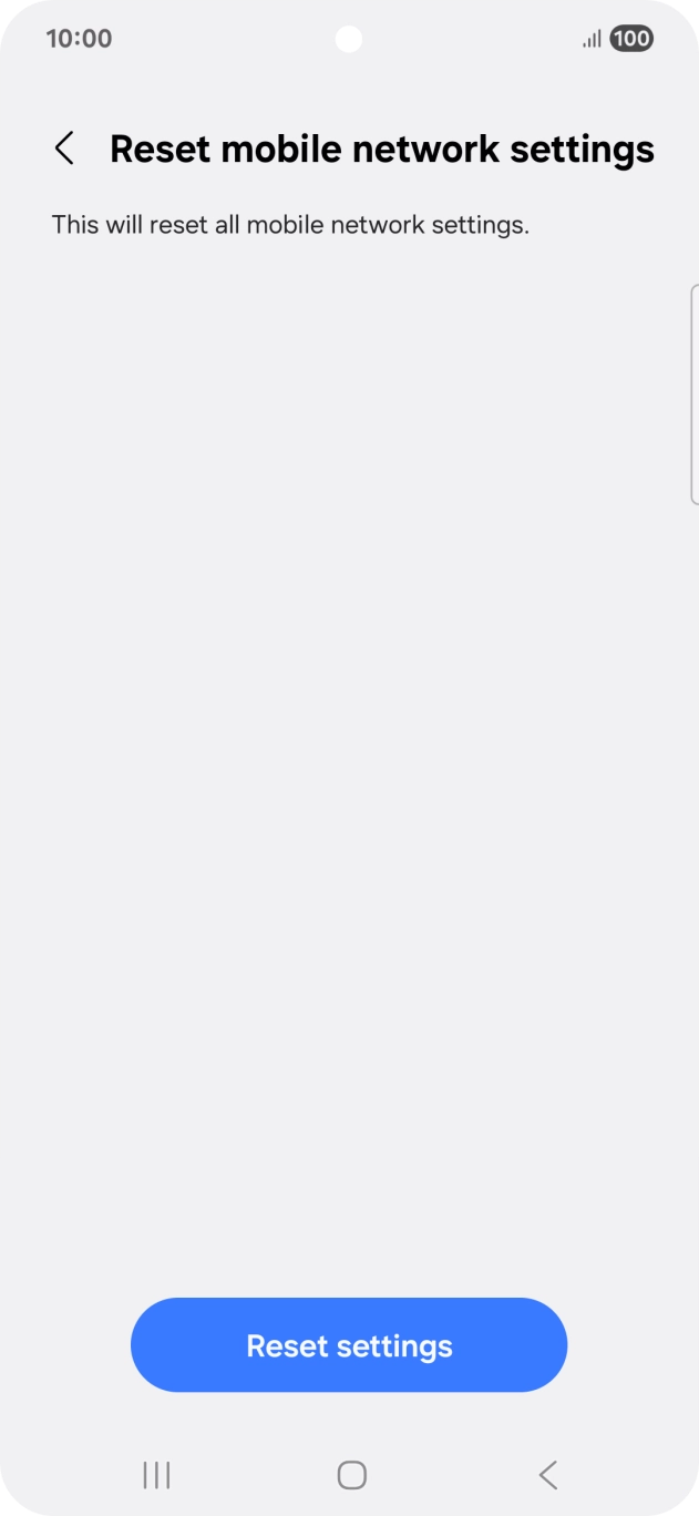 Press Reset settings.