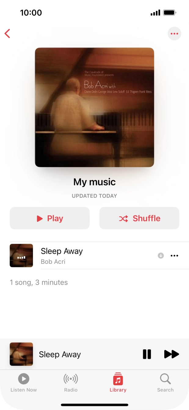Press the song title. Press the song title.