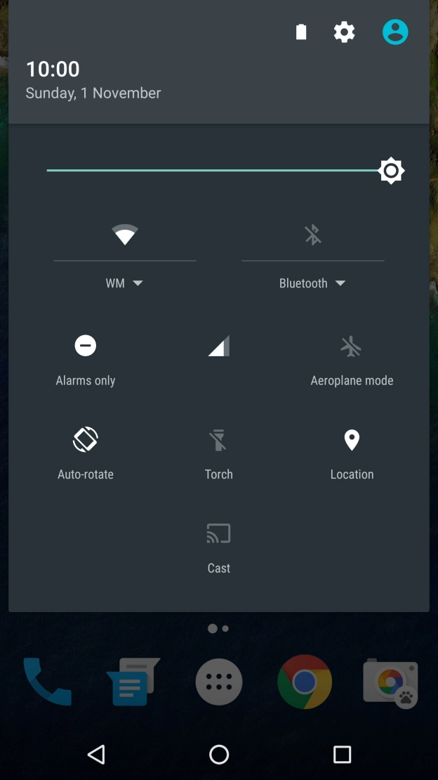 Press the settings icon. Press the settings icon.