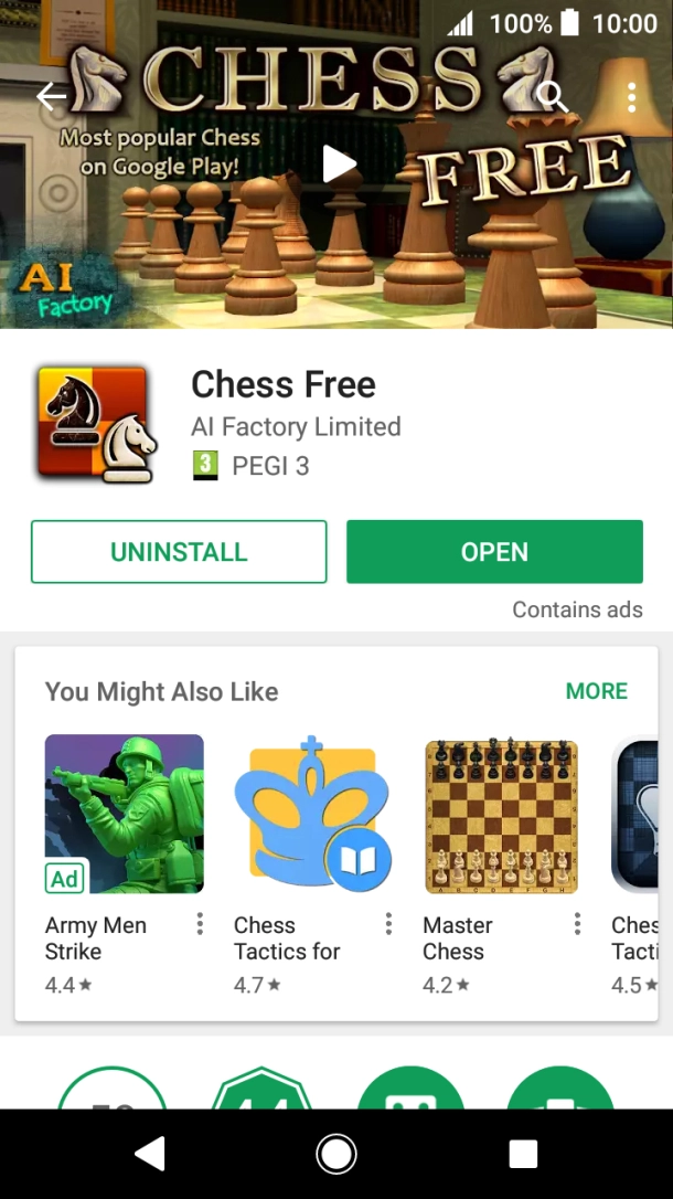 Press UNINSTALL.